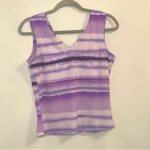🛍 4/$20 Retro Purple Sequin Top